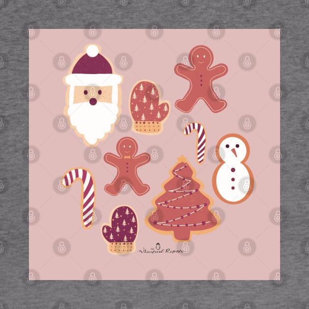 Christmas Cookies - Magenta and Cream Palette | Pattern by thewhimsicalrepose